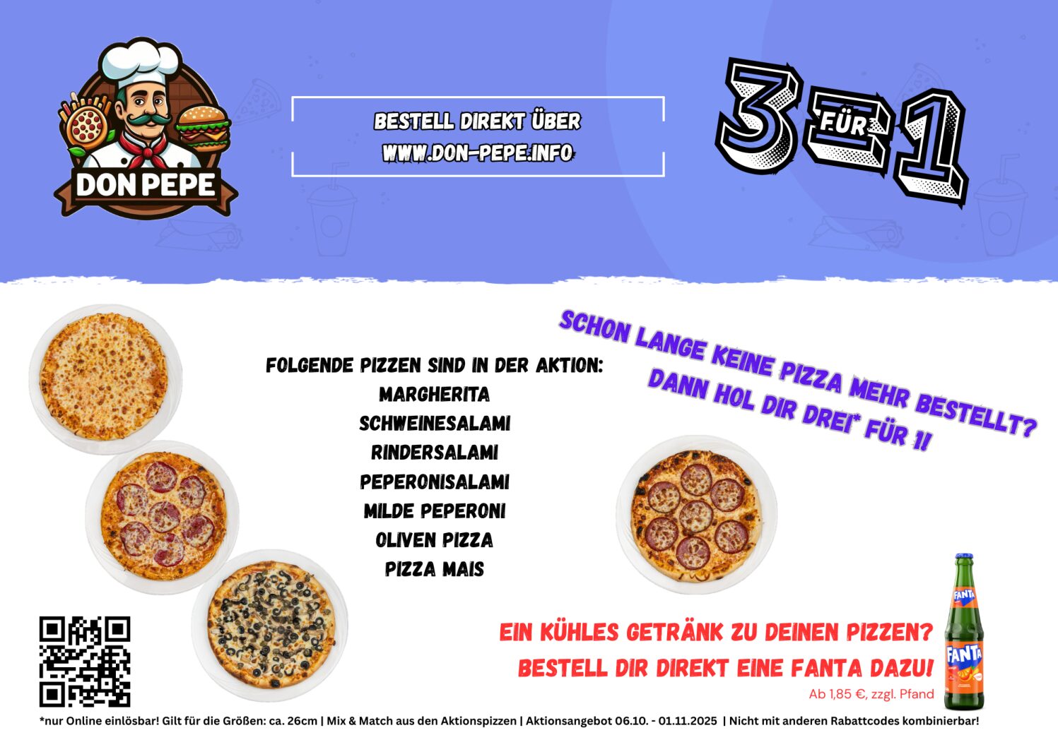 3 für 1 Aktion
